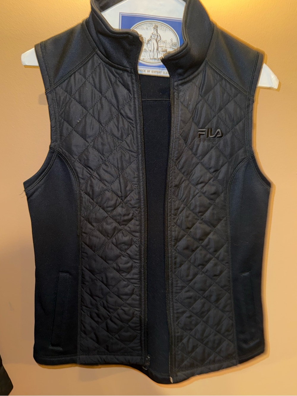 Fila Women's Black Quilted Utility Vest